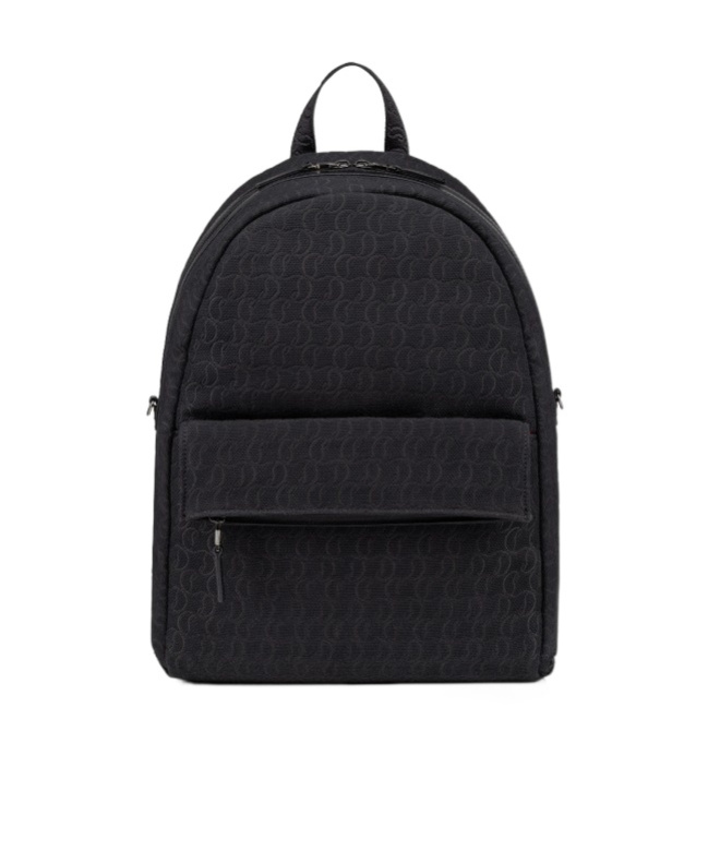 Christian Louboutin Monogram Jacquard Backpack In Black