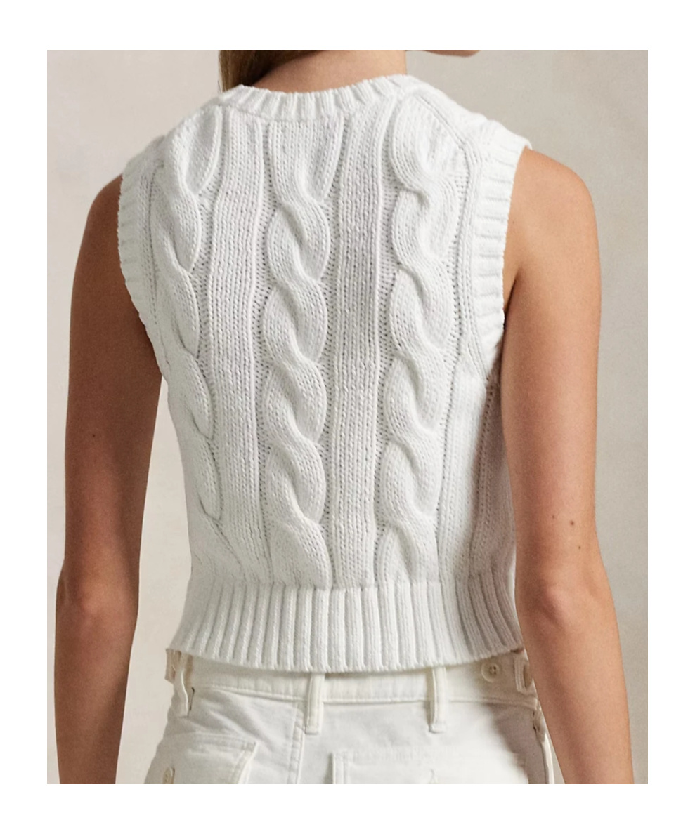 Polo Ralph Lauren Round-neck Knitted Vest In White