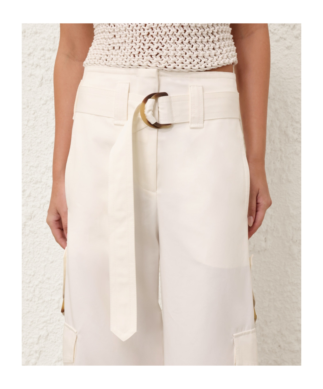 Zimmermann Belt-loop Overalls In White