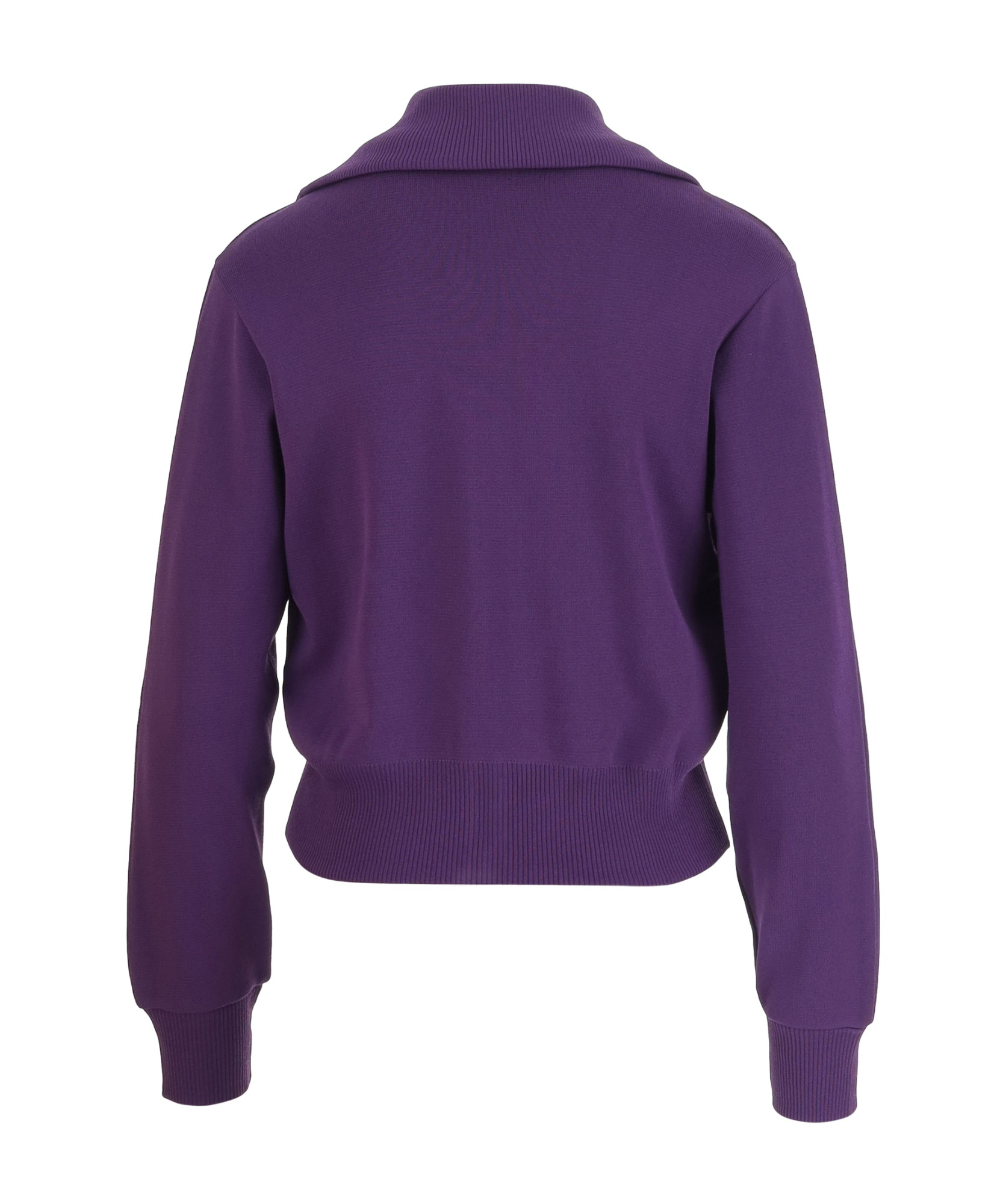 Autry Cropped Tennis-style Jacket With Contrasting Stripes And Logo In Purple