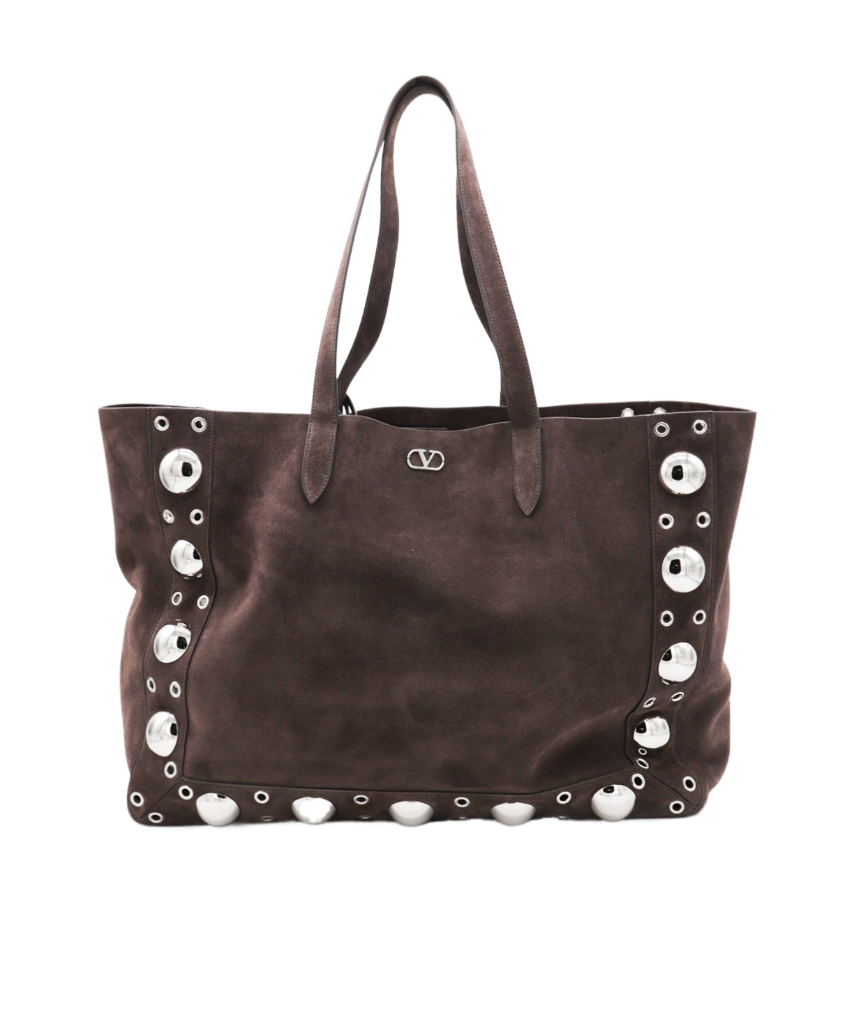 Valentino Vlogo Plaque Top Handle Bag In Black