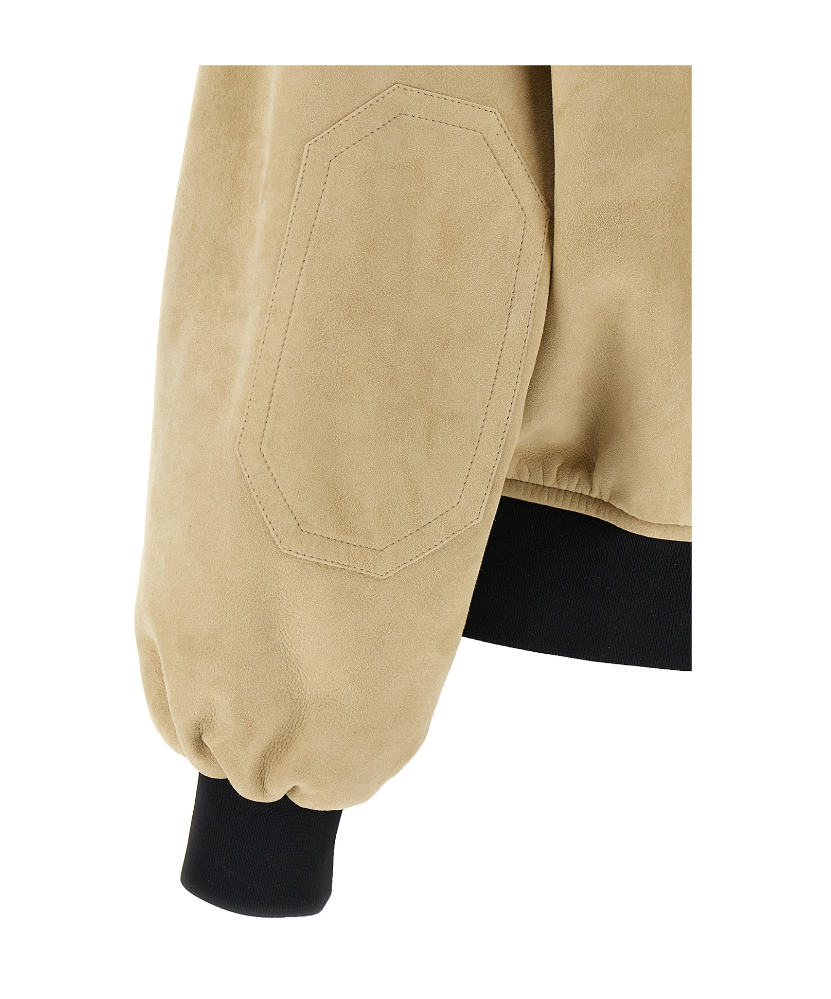 Khaite Spence Suede Bomber Jacket In Nude