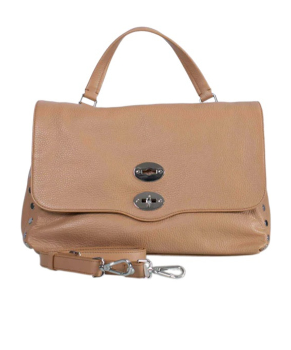 Zanellato Postina Twist-lock Medium Tote Bag In Nude