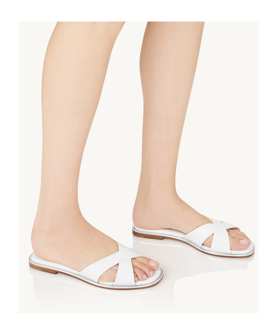 Aquazzura Divine Slide In White In White