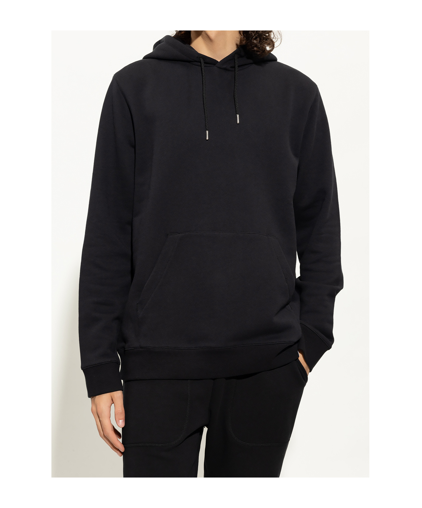 Norse Projects Logo-patch Long-sleeve Hoodie In Black