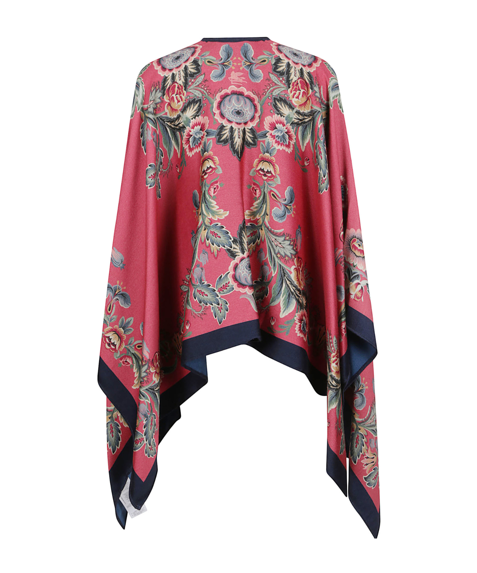 Etro Floral-print Cape In Red