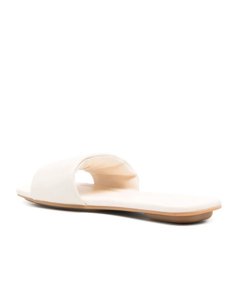 Hogan Leather Slide Shoes In White
