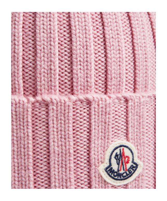 Moncler Wool Beanie In Pink