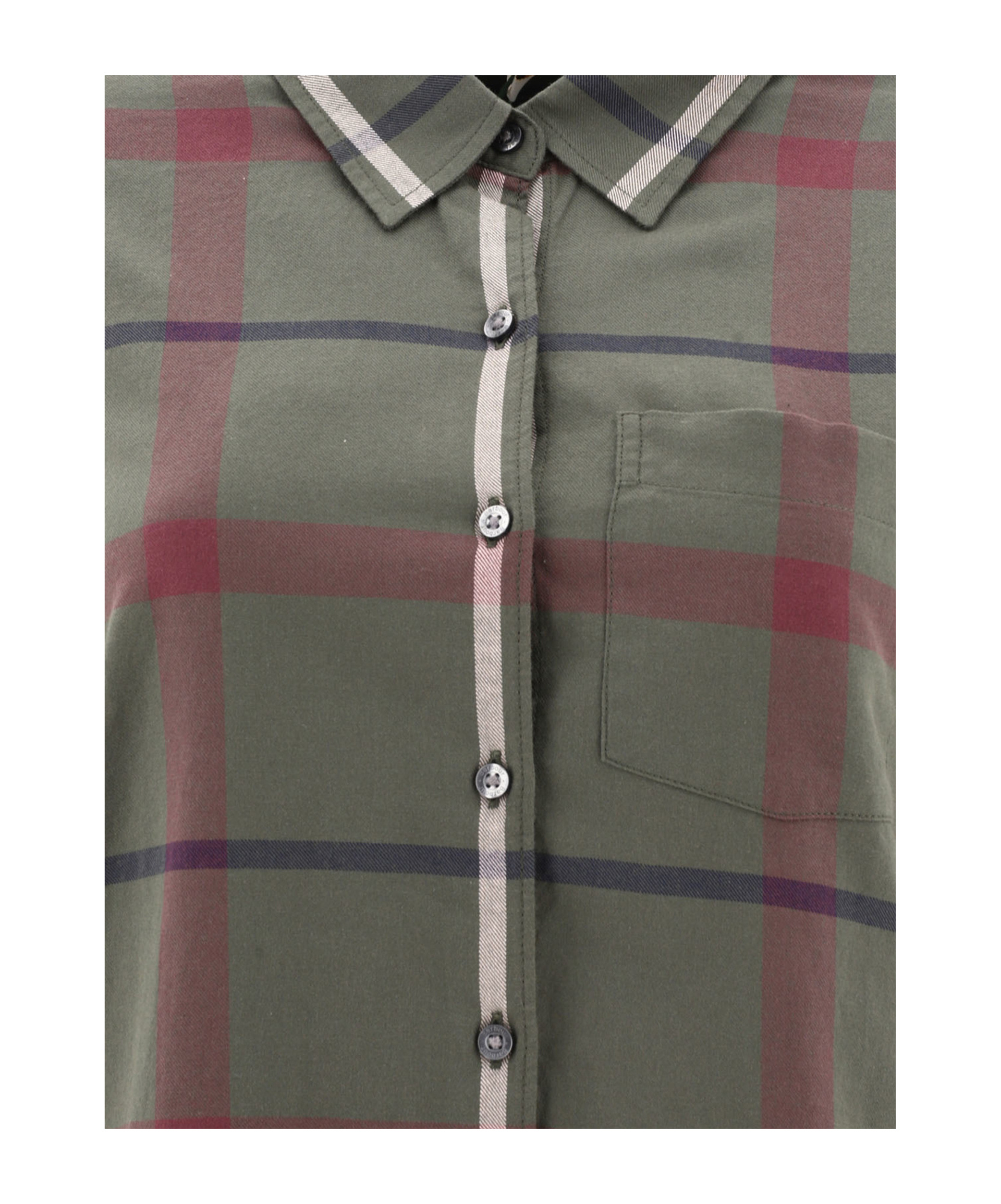 Barbour Oxer Check Shirts Green In Black