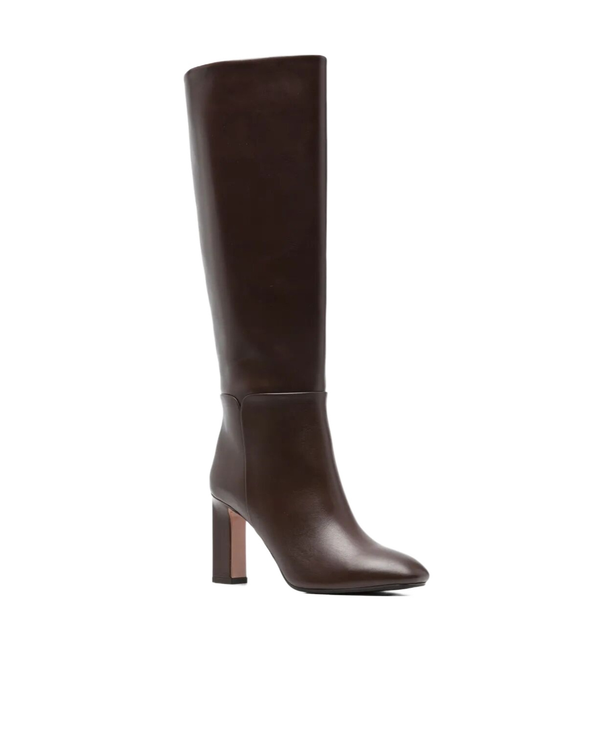 Aquazzura 85mm Sellier Block-heel Knee-high Boots In Brown