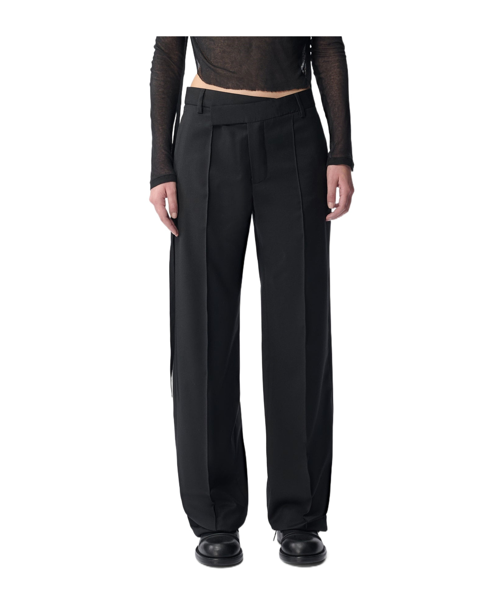 Ann Demeulemeester Black Vanja Asymmetric Trousers In Black
