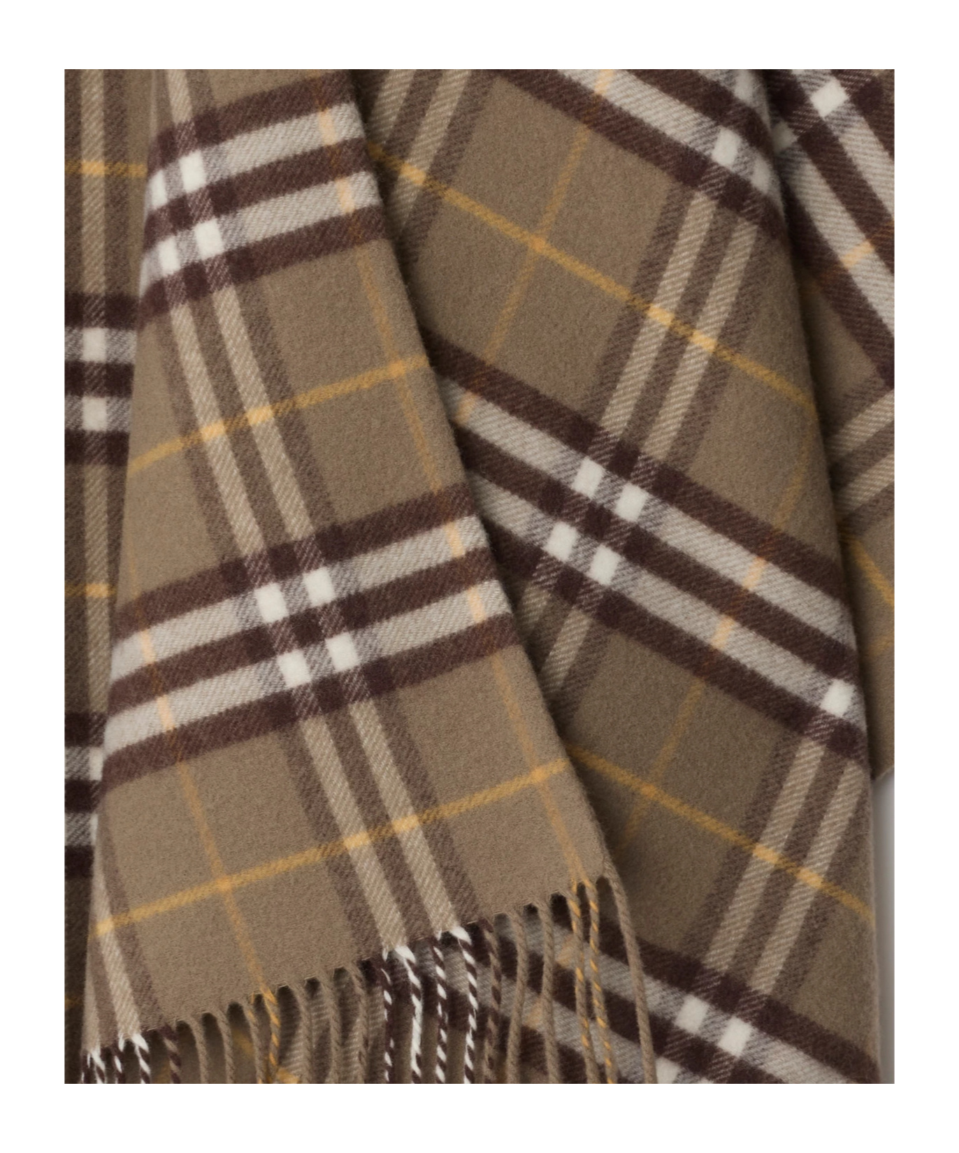 Burberry Checked Cape In Brown