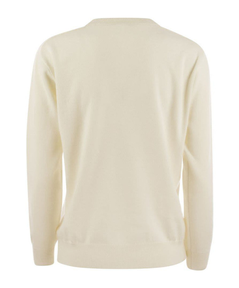 Brunello Cucinelli Monili-chain Knitted Top In Nude