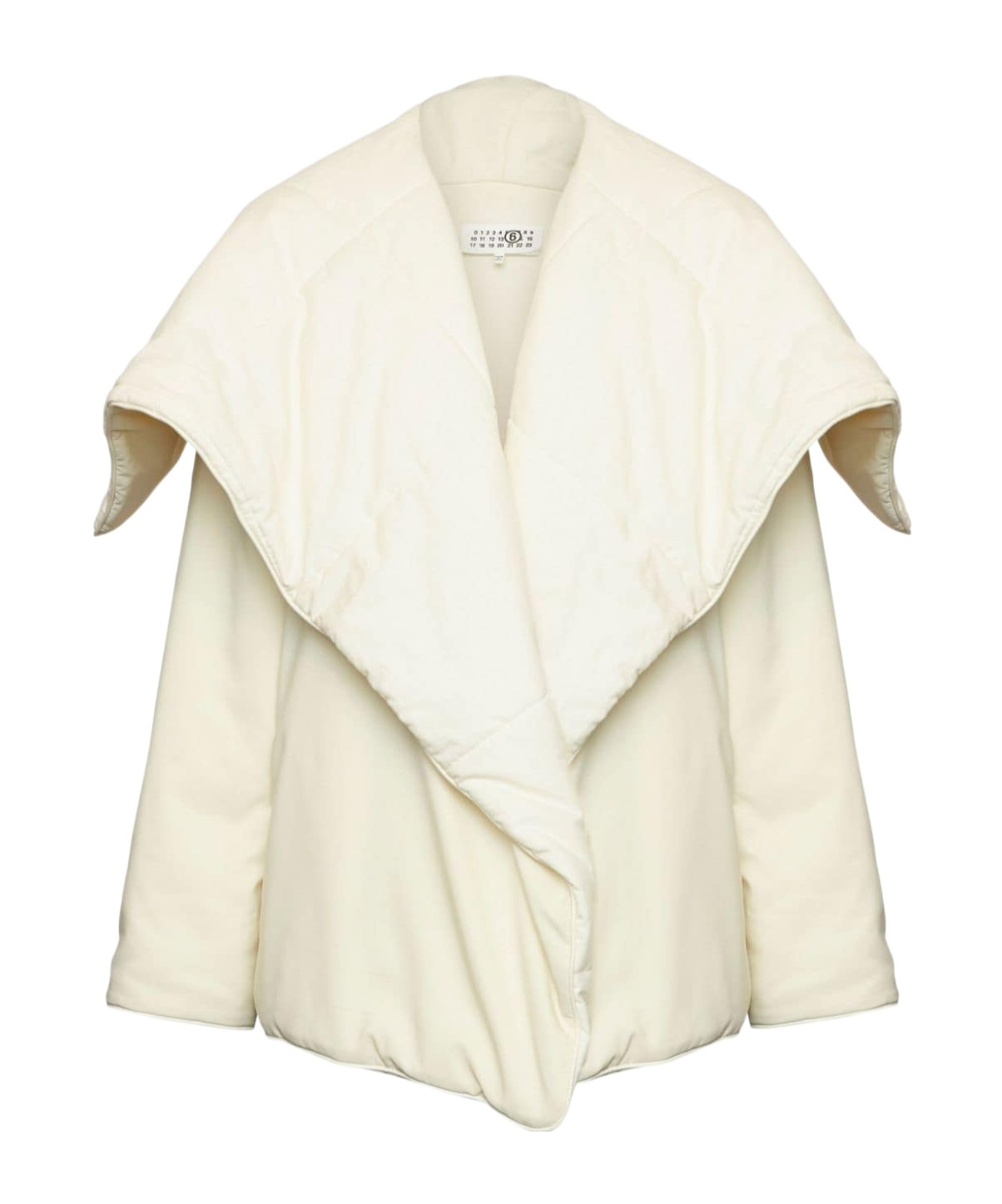Mm6 Maison Margiela Oversize-collar Padded Jacket In White
