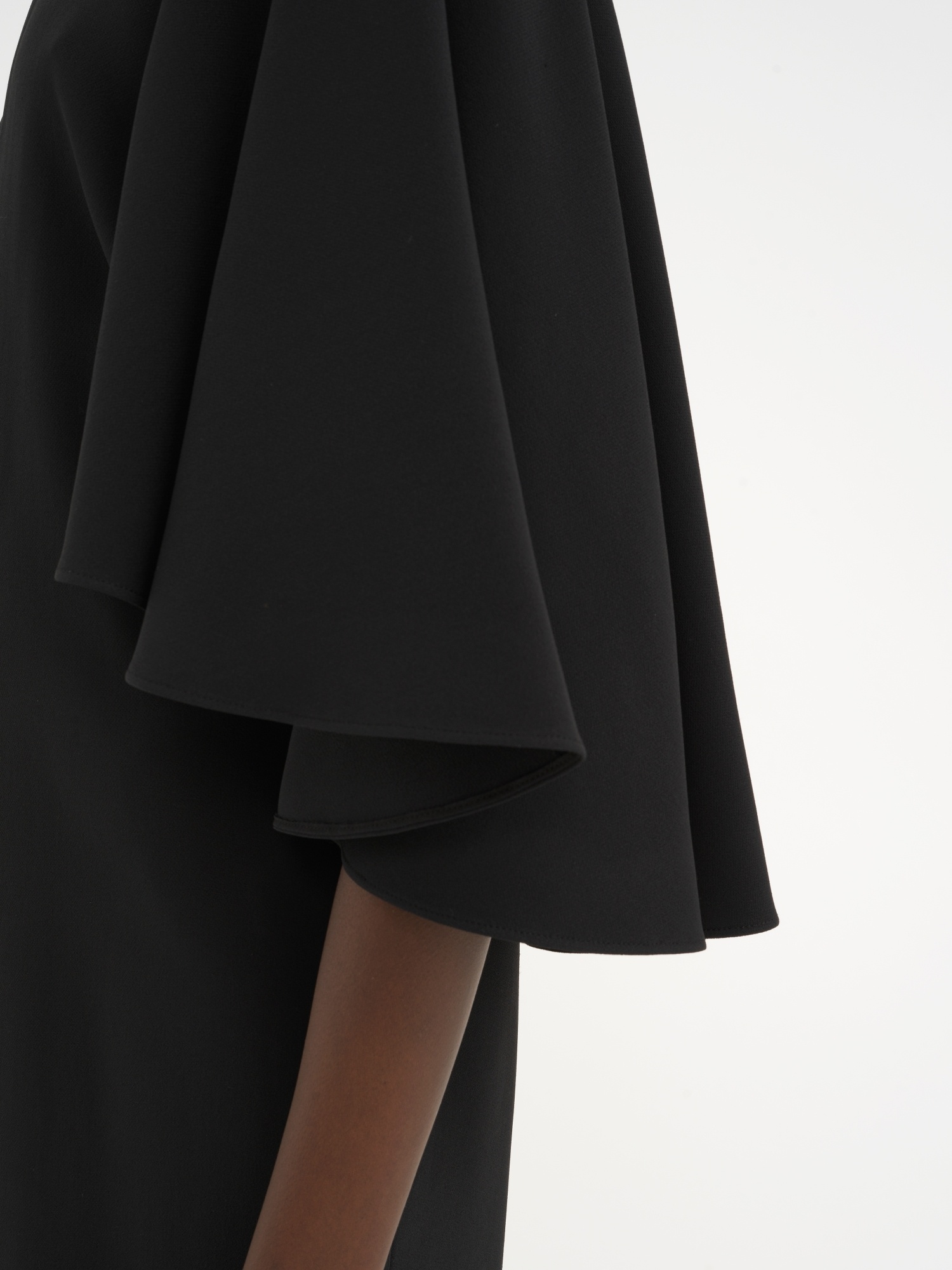 Shop Chloé Draped-detail Cady Mini Dress In Black