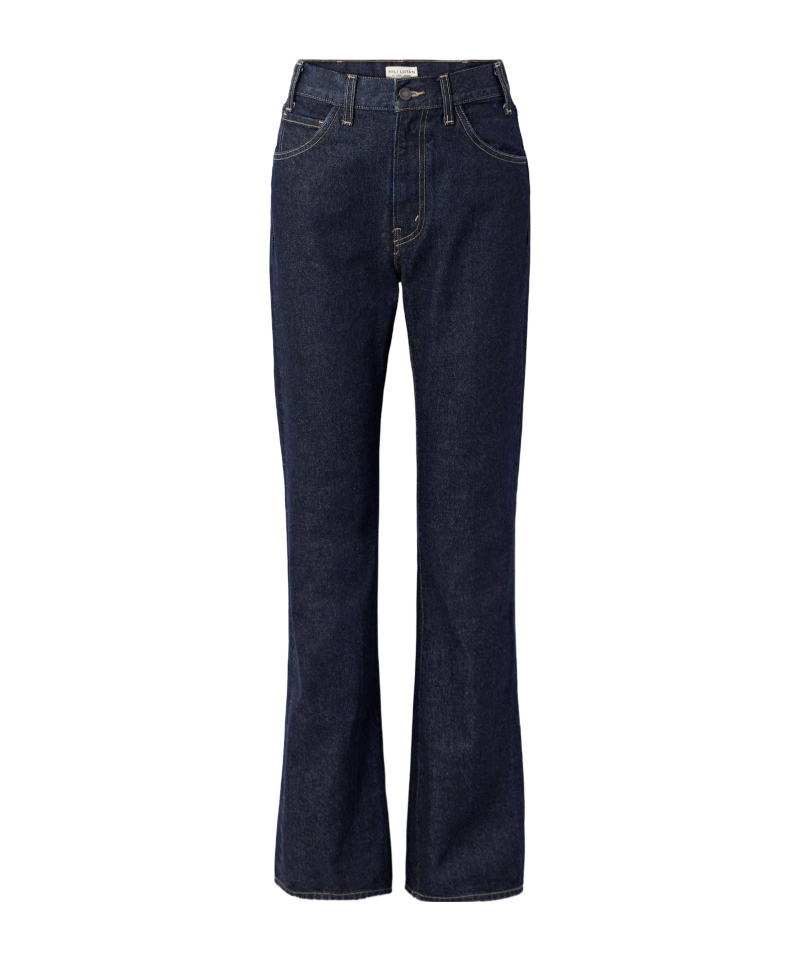 Nili Lotan High-waisted Straight Leg Jeans In Blue