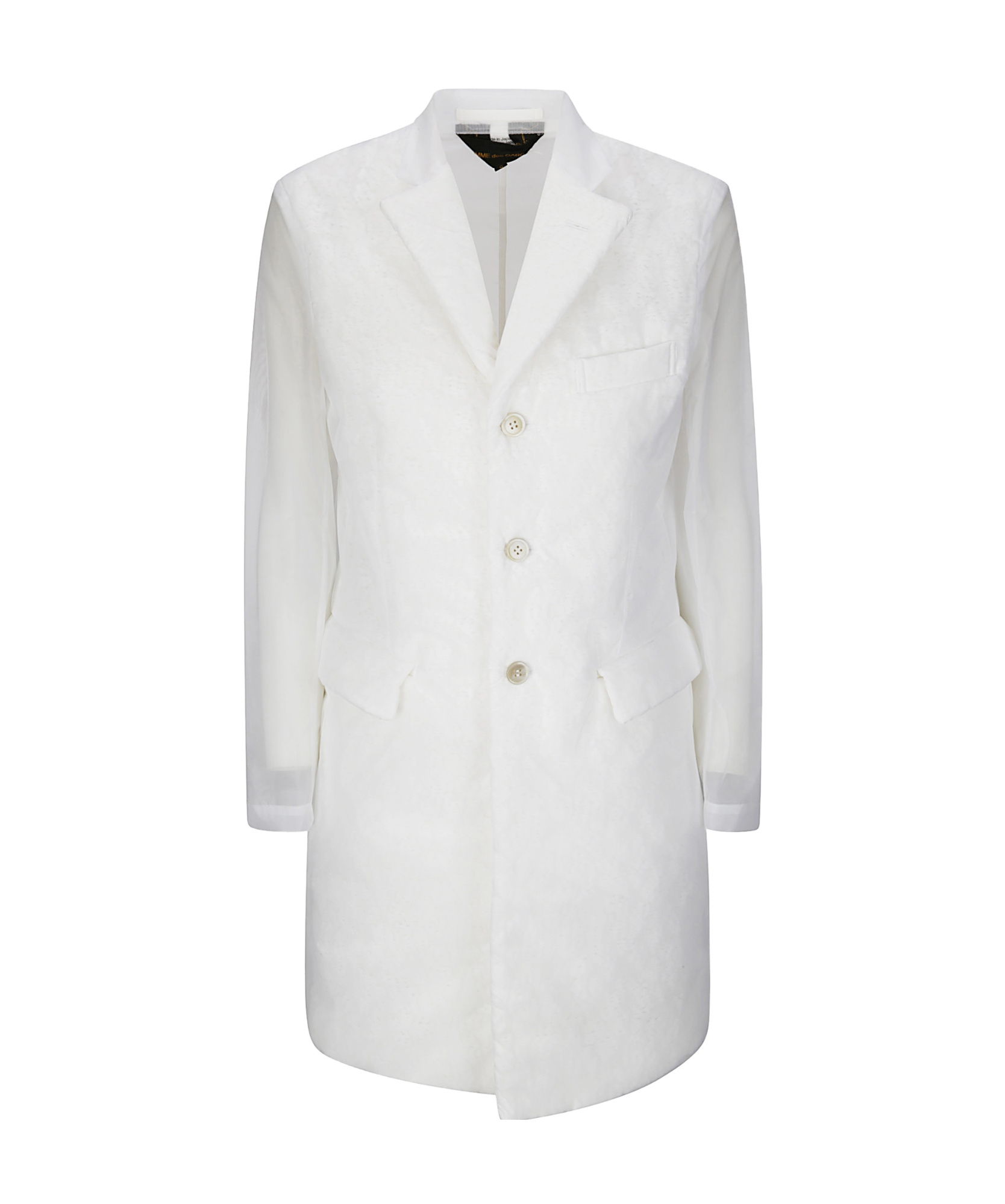 Comme Des Garçons Single Breasted Jacket In White