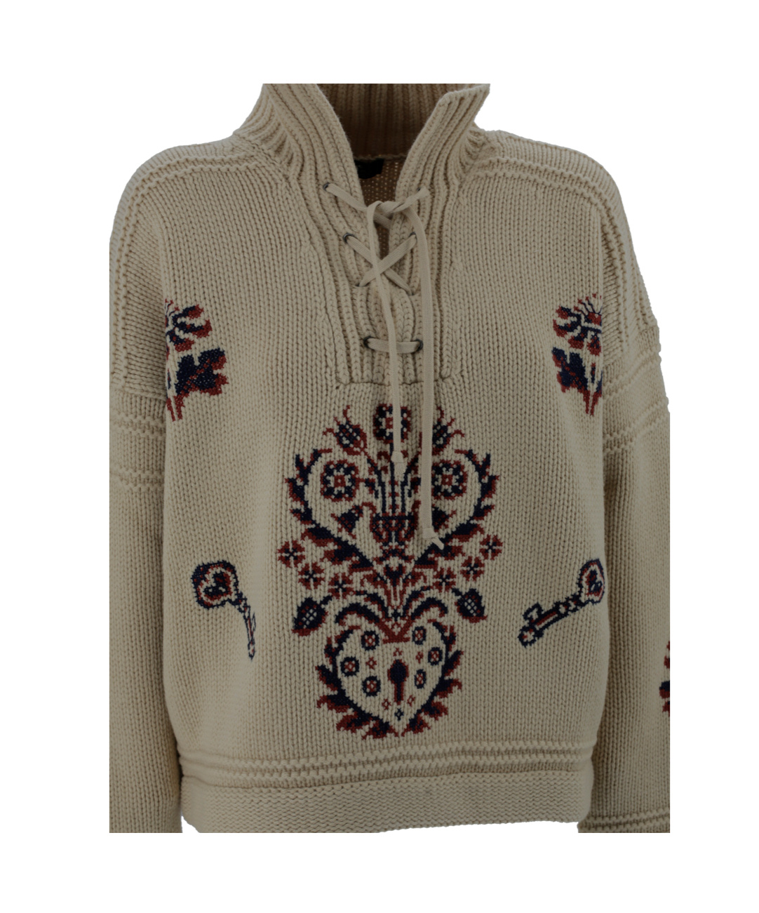 Etro Knitwear High Collar Intricate Embroidery In Brown