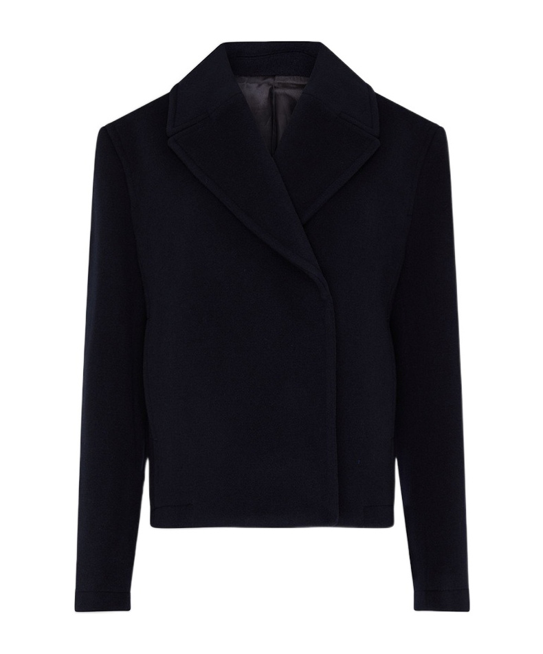 Totême Cropped Peacoat In Black