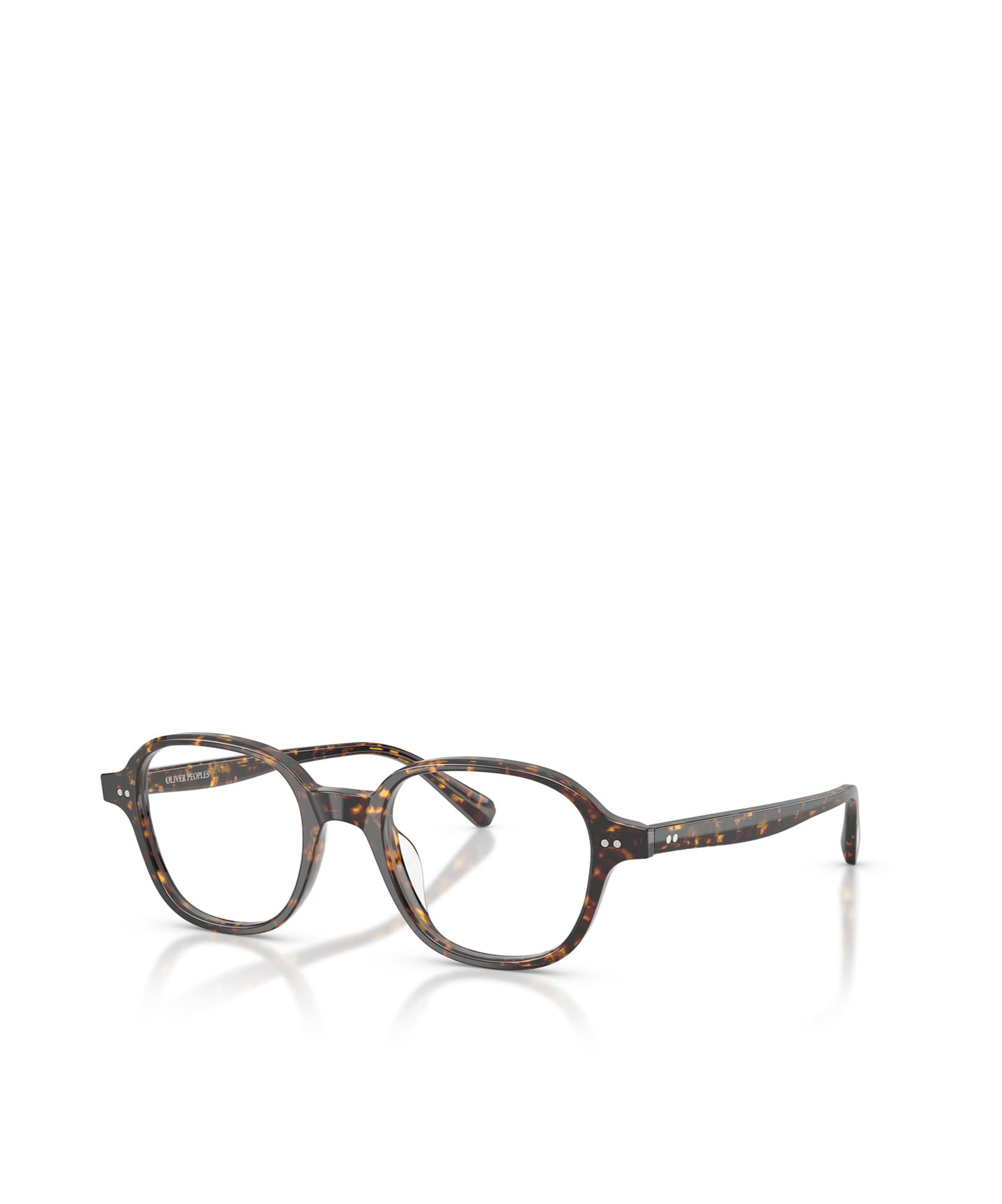 Oliver Peoples Geometric Flat Mirror In Brown