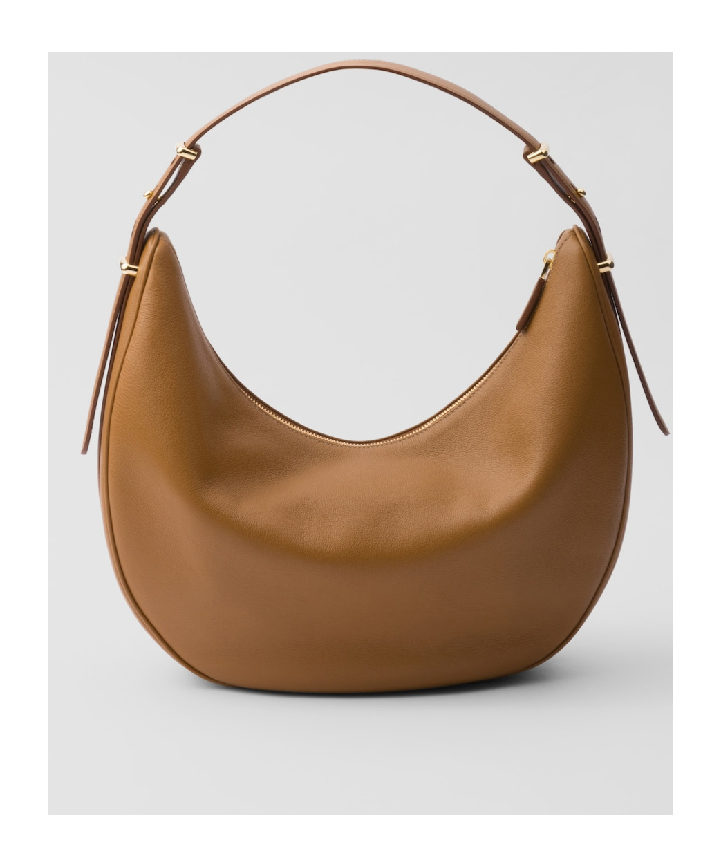 Prada Arque Caramel Large Leather Shoulder Bag Women In Brown