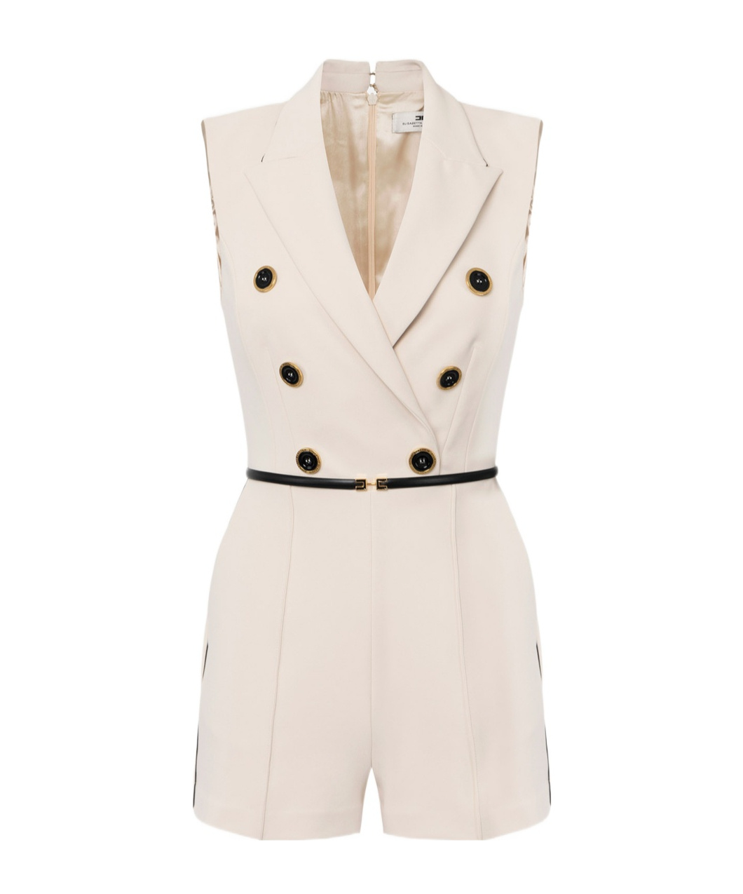 Elisabetta Franchi Crepe Jumpsuit In Pink