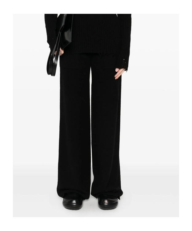 Uma Wang Elastic Waist Casual Pants In Black