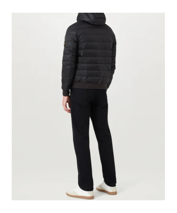 Belstaff Hooded Down Jacket In Black
