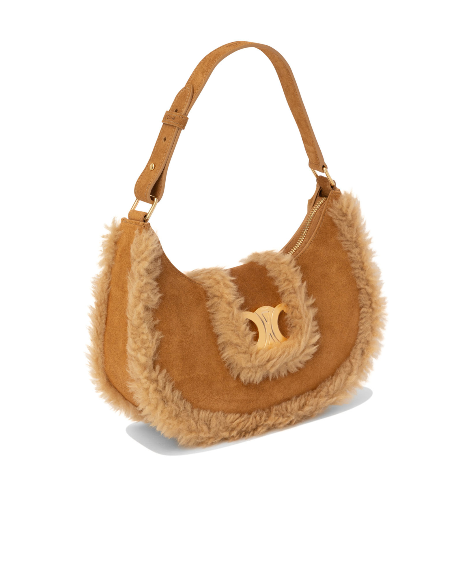 Celine Flip Shoulder Bag In Brown