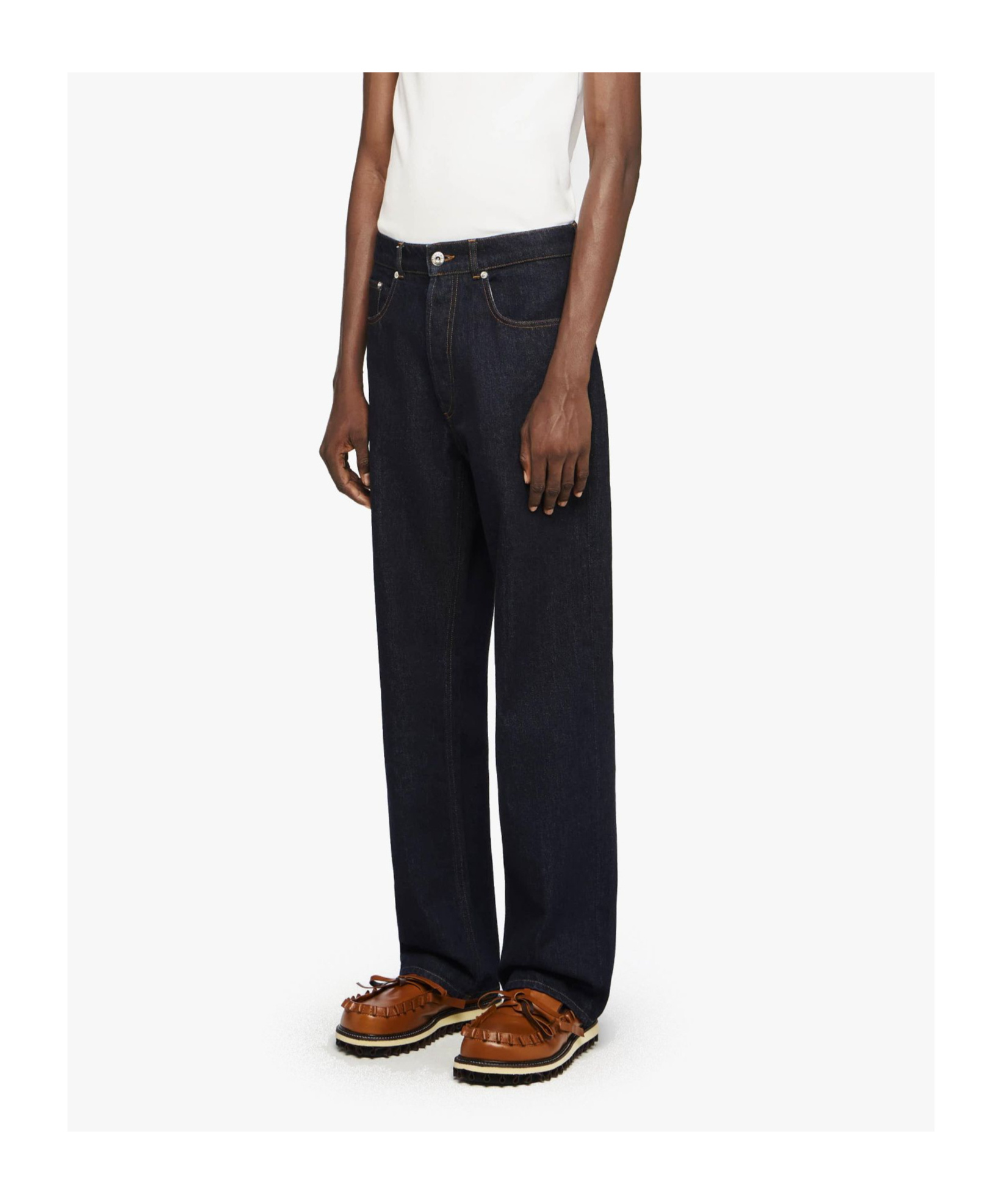 Jw Anderson Mid-rise Straight-leg Jeans In Black