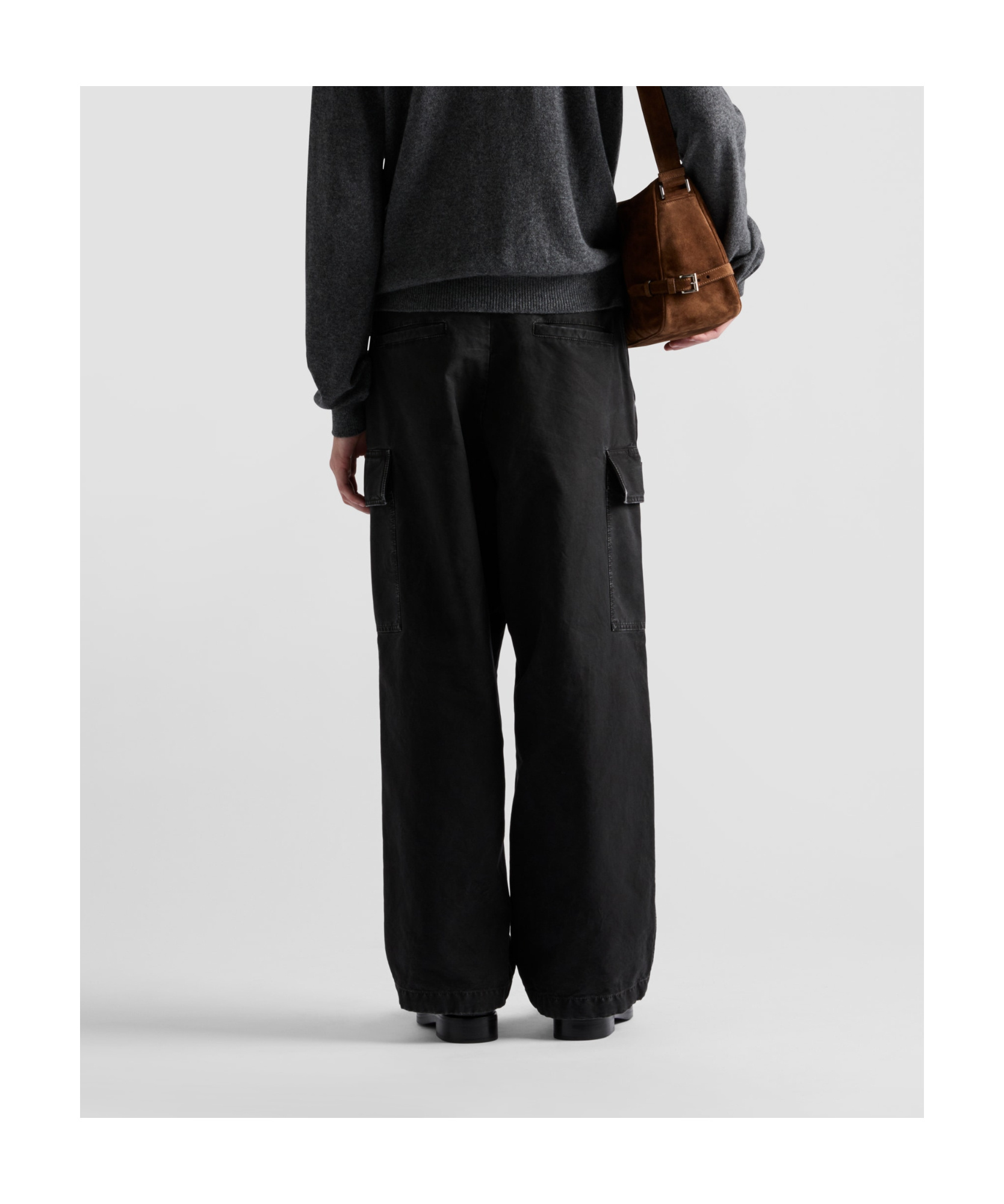 Prada Cotton Trousers In Black