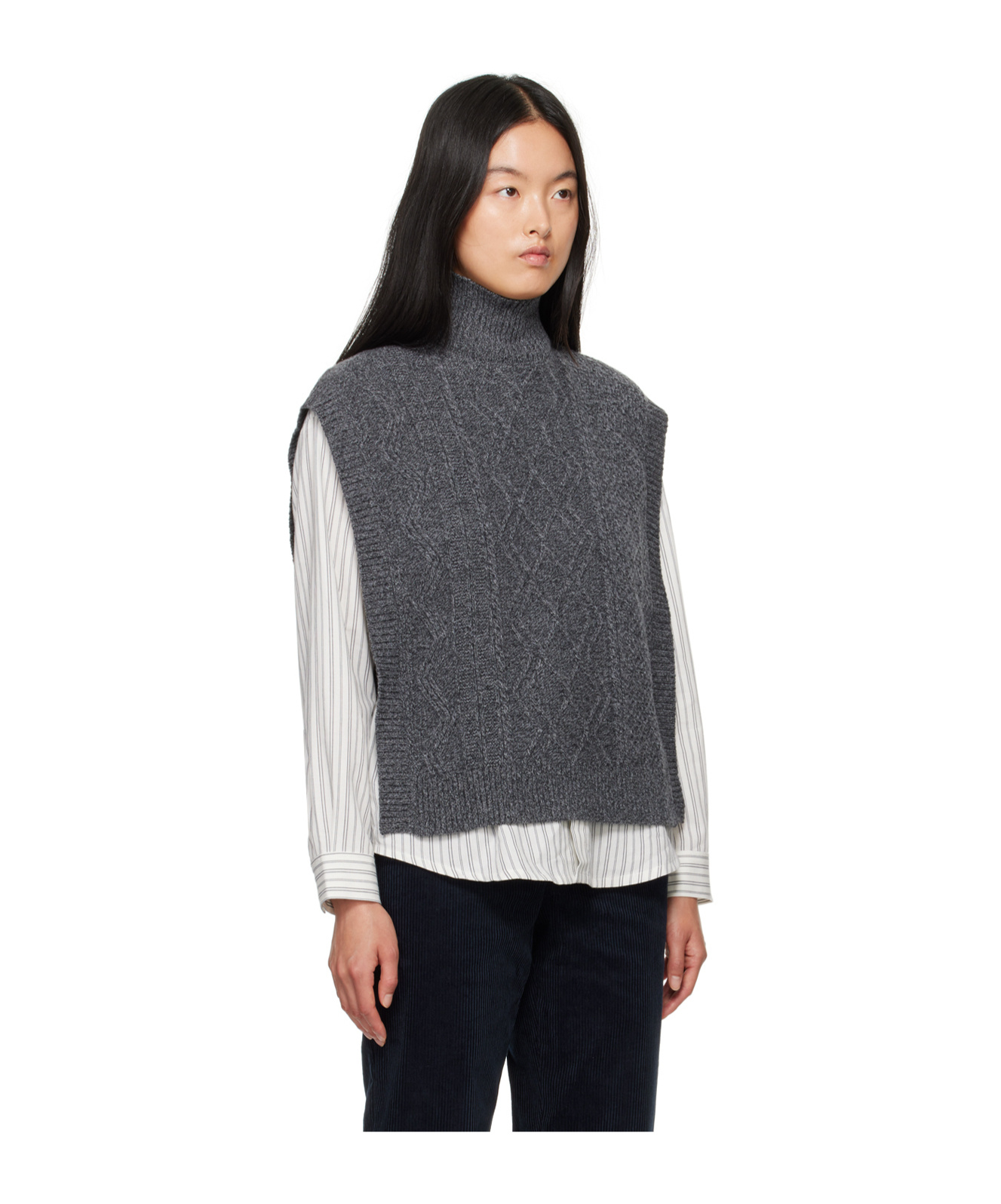 Apc Gray Cameron Vest In Black