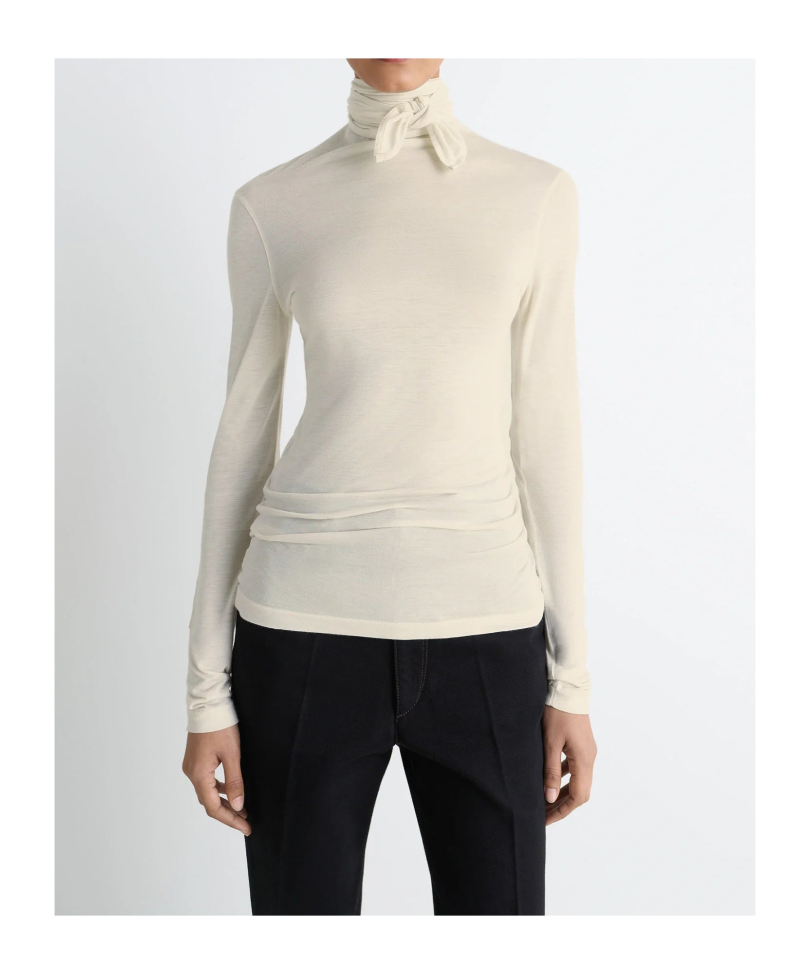 Lemaire Turtle-neck Sweater In White