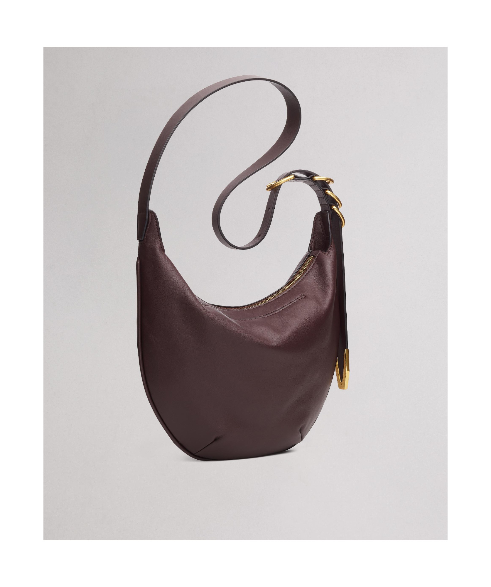Rag & Bone Zippered Shoulder Bag In Dark Brown