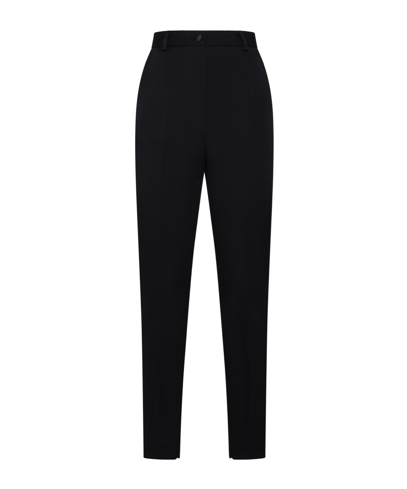 Dolce & Gabbana Women Stretch Wool And Silk Trousers In Black
