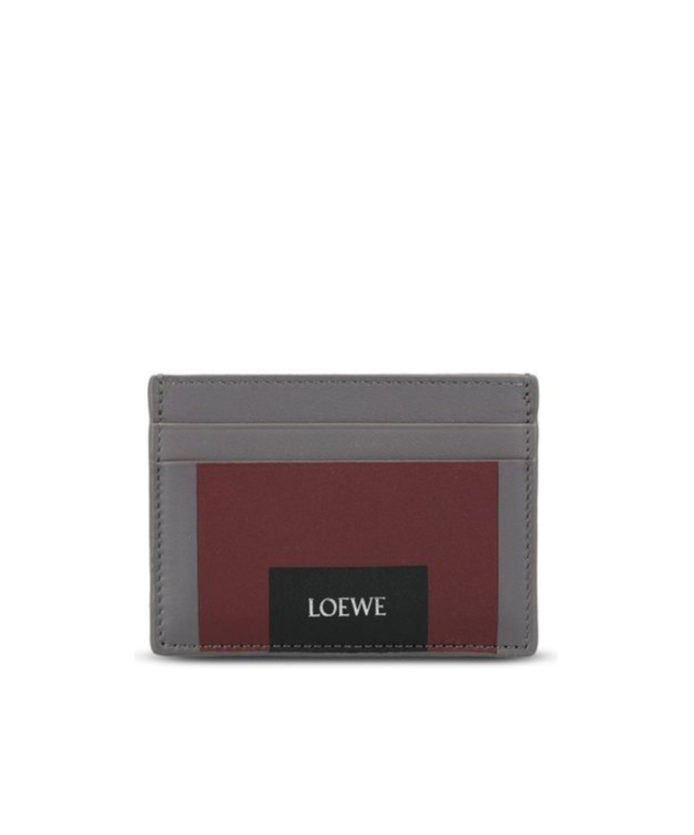 Loewe X Albers Logo Printed Cardholder In Gray
