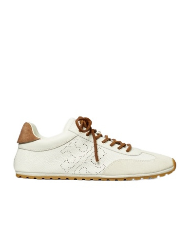Tory Burch Travel Leather Perforated Sneakers In Multi
