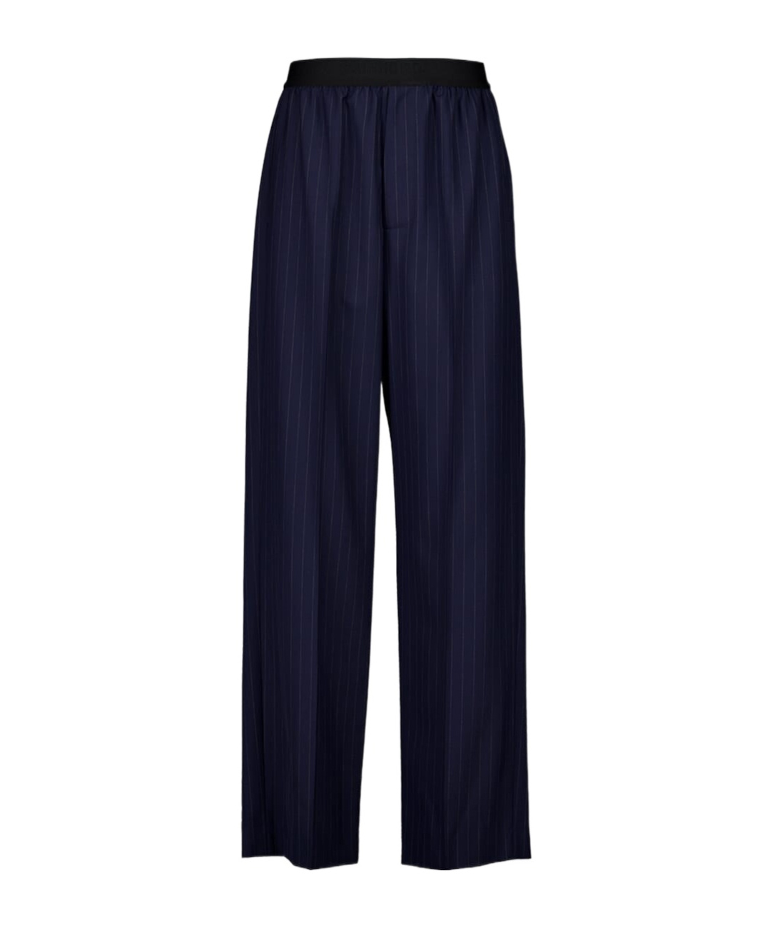 Balenciaga Straight-fit Pinstripe Trousers In Dark Navy