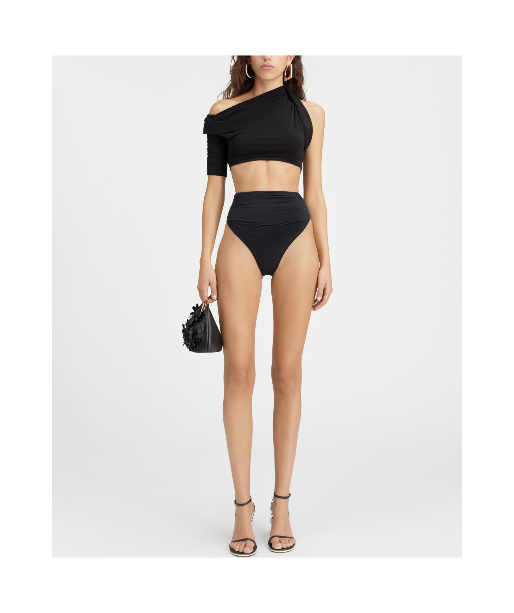 Jacquemus Women Le Haut Drapeado In Black