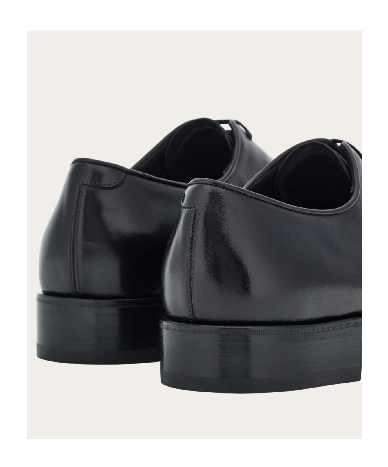 Ferragamo Tramezza Oxford With Covered Laces In Black