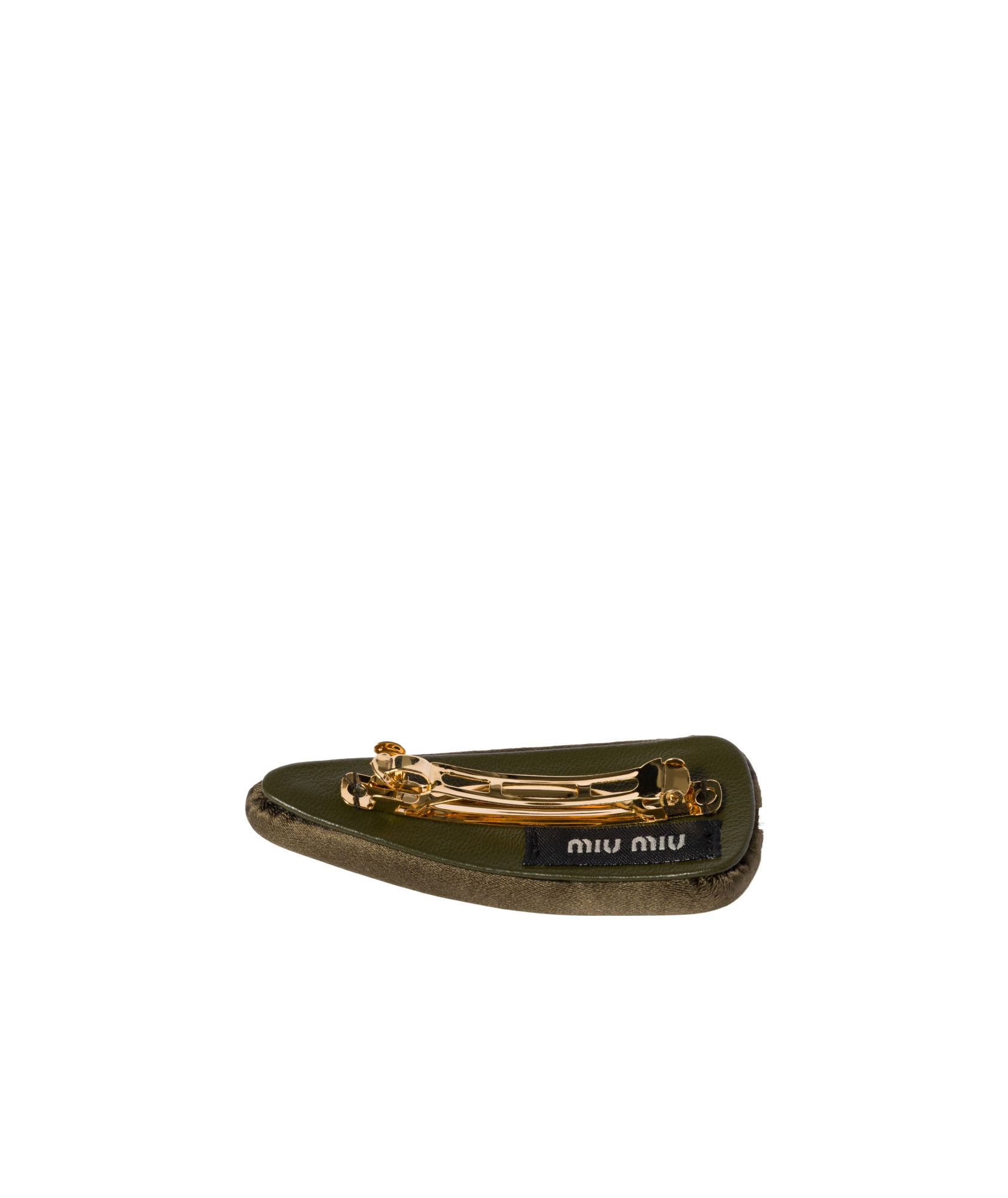 Miu Miu Satin Hair Clip In Black