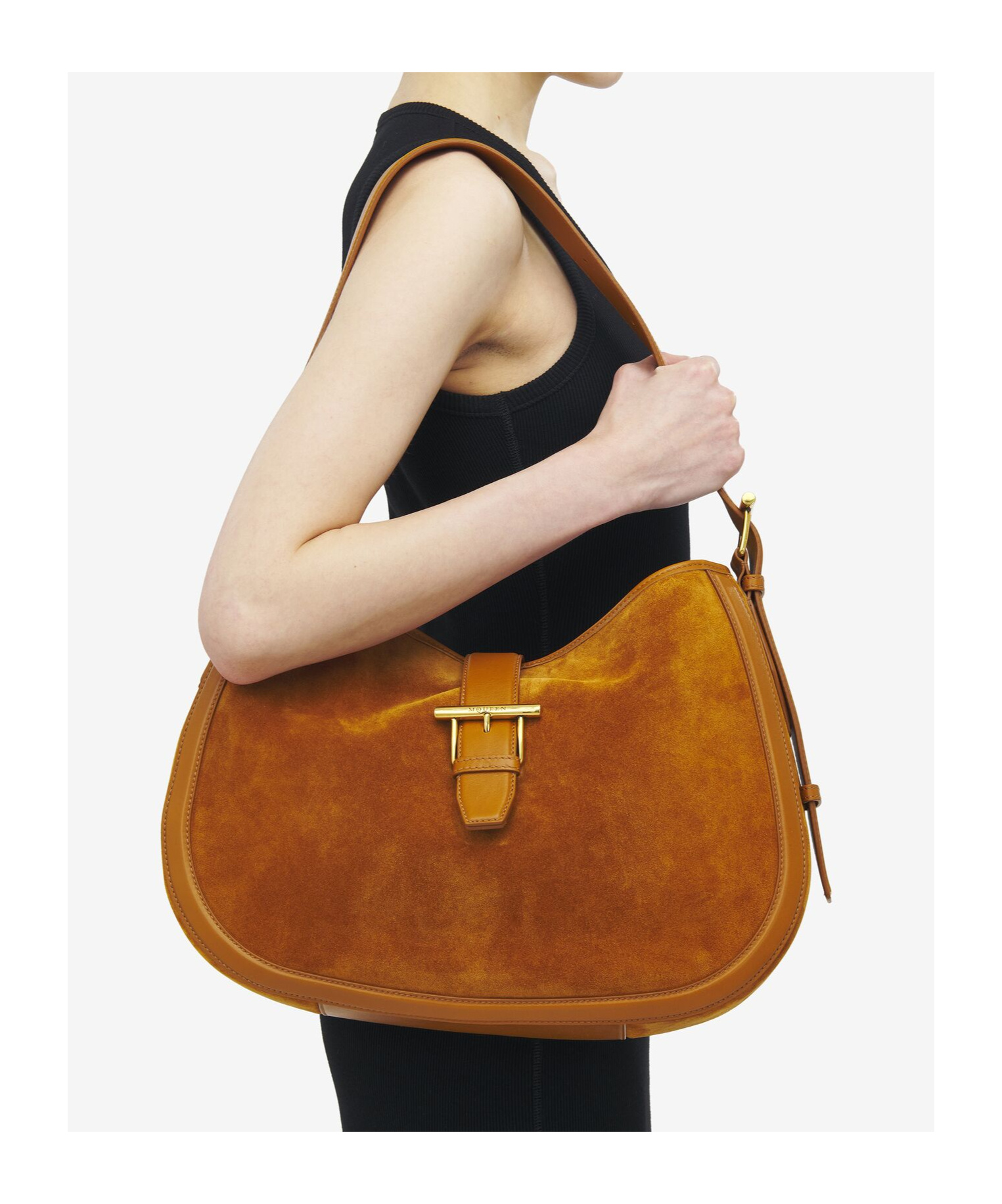 Alexander Mcqueen T-bar Suede Shoulder Bag