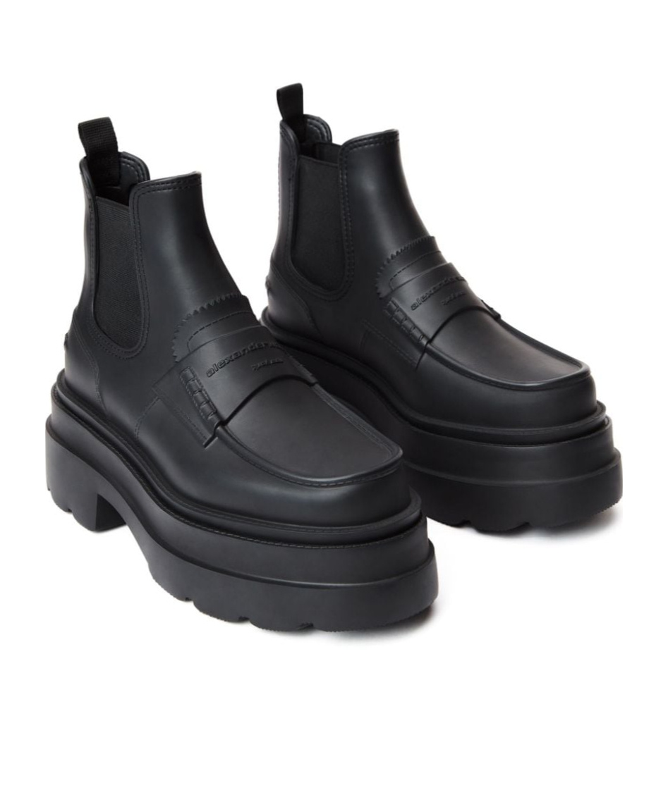 Alexander Wang Carter Ankle Platform Rain Boot In Black