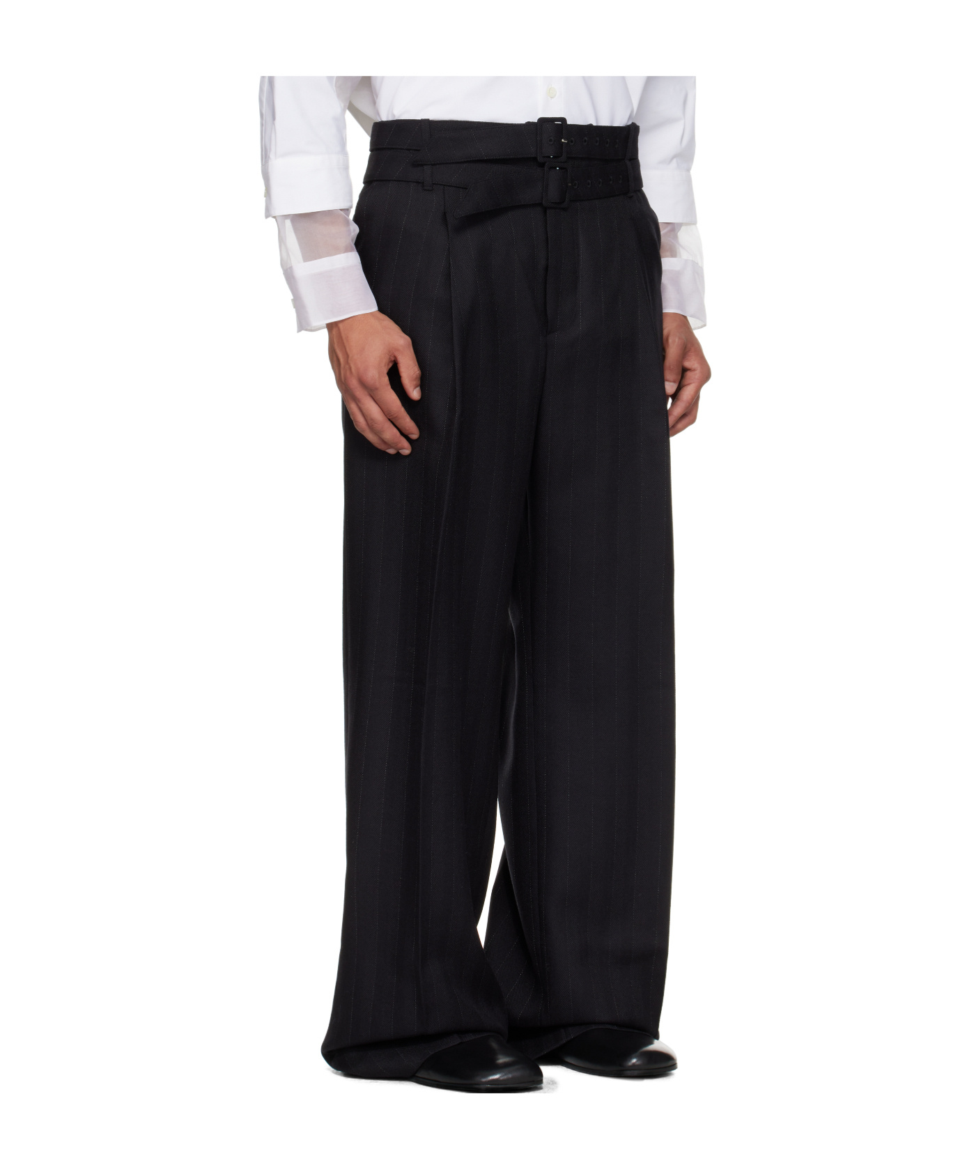 Egonlab Pleated Trousers In Black