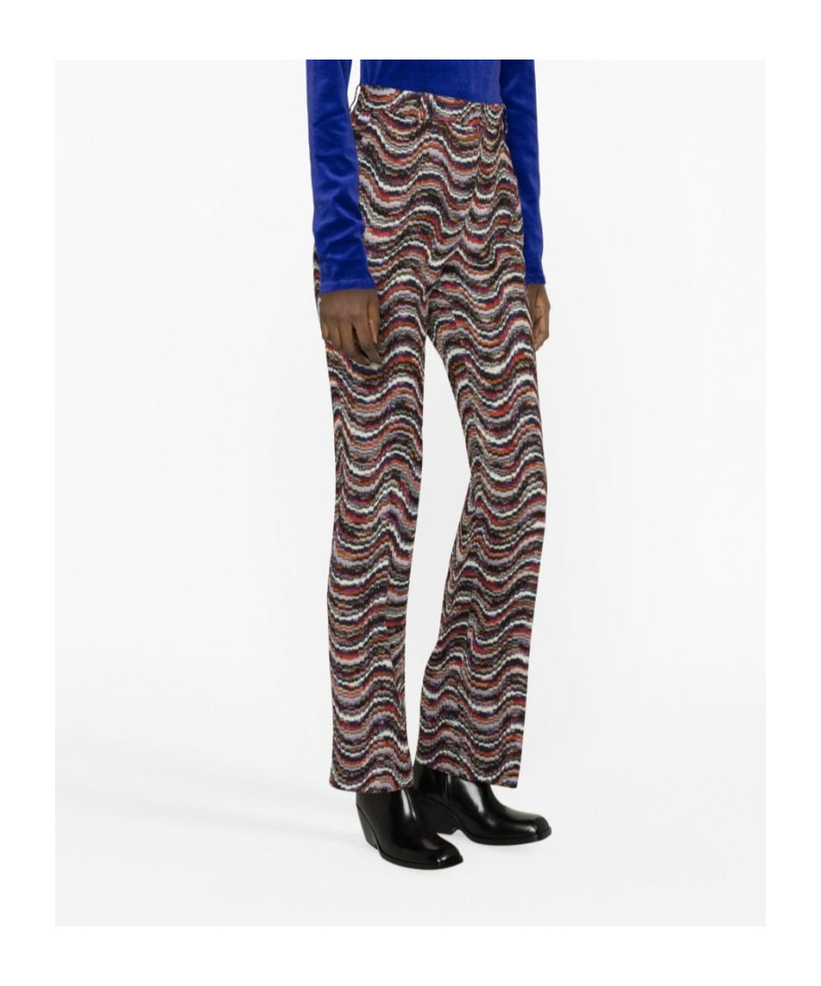 Missoni Jacquard Straight-leg Trousers In Black