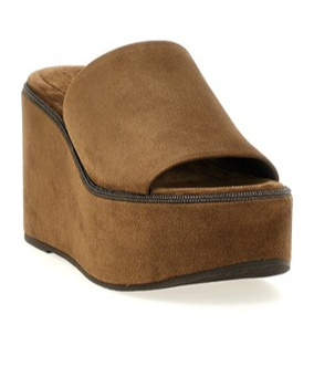 Brunello Cucinelli Brown Monile Wedges In Brown