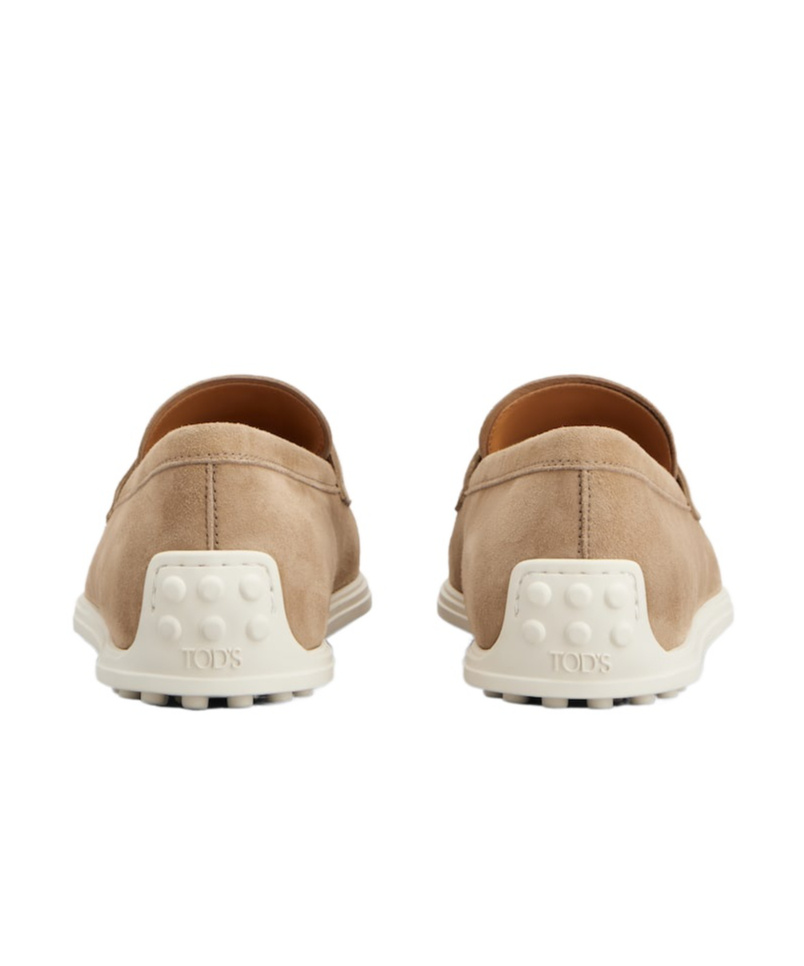Tod's Round Head Loafer Shoes In Nude