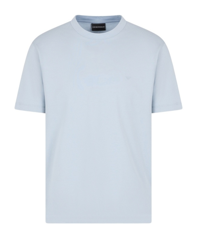 Emporio Armani Cotton Crew Neck T-shirt In White