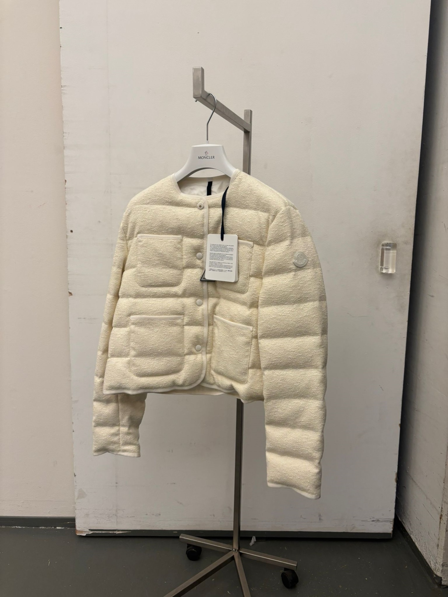MONCLER ROUND NECK LONG SLEEVE COTTON COAT