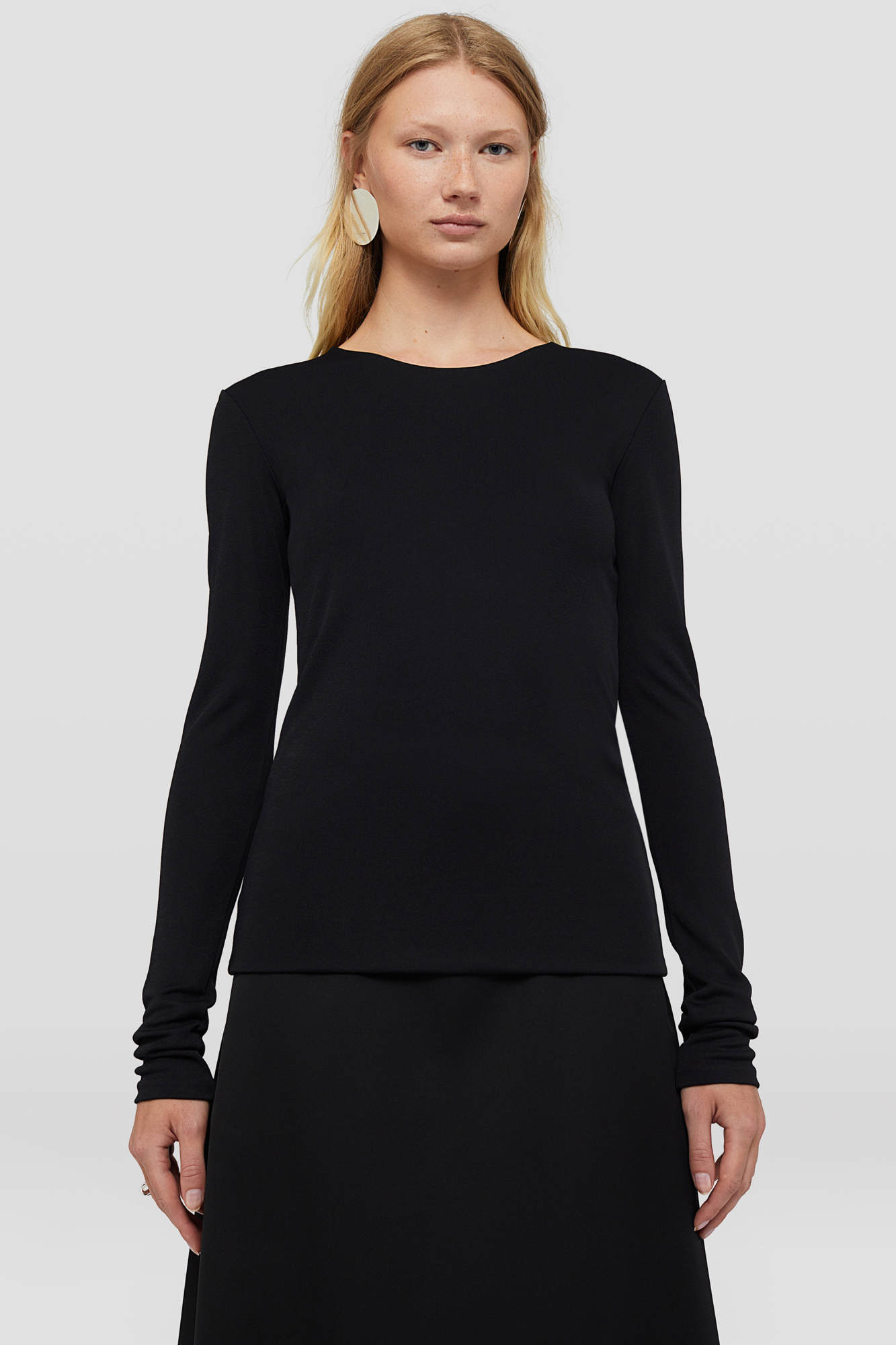 Jil Sander Long-sleeve Jersey T-shirt In Black